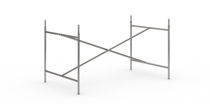 Eiermann 2 Table Frame , Clear lacquered steel, Vertical,  centred, 135 x 78 cm, With extension (height 72-85 cm)