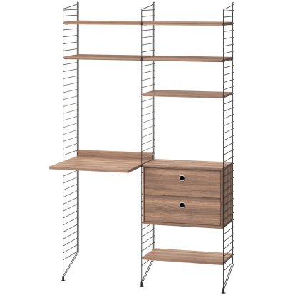 Floor Shelf with Desk and Storage