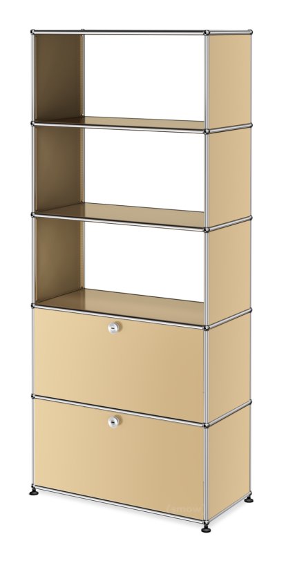 USM Haller Storage Unit with 2 Doors, without upper Rear Panels, USM beige