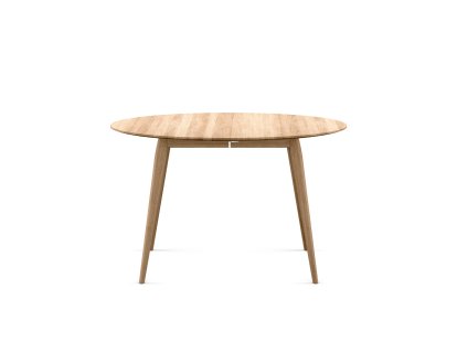 PLAYdinner Round Table, Oiled oak, Without extension plate, Without extension plate