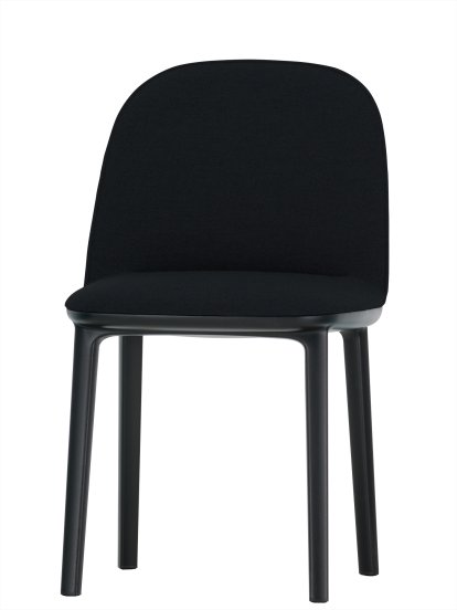 Softshell Side Chair, Nero, Felt pads for hard floor surfaces