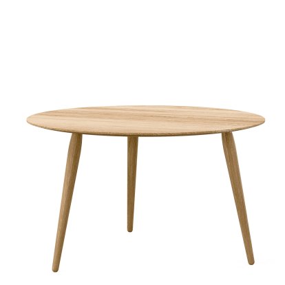 PLAYround Wood Table, Oiled oak, ø 75 cm, Oiled oak, 44 cm