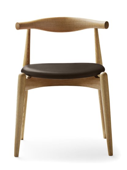CH20 Elbow Chair, Oiled oak, Leather brown