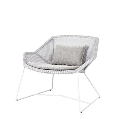 Breeze Lounge Chair Lowback, White grey, Focus - Light grey