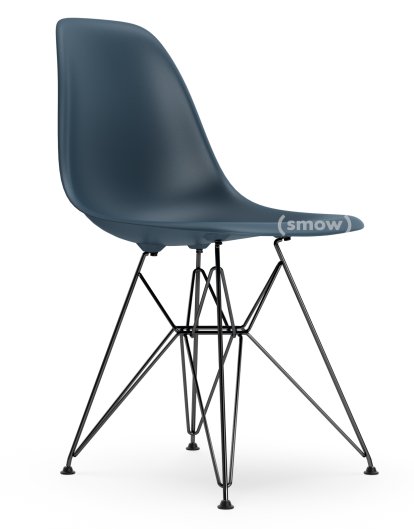 Eames Plastic Side Chair RE DSR, Sea blue, Without upholstery, Without upholstery, Standard version - 43 cm, Coated basic dark