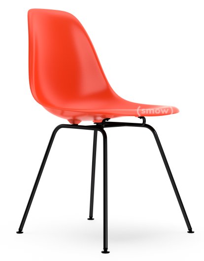 Eames Plastic Side Chair RE DSX, Red (poppy red), Without upholstery, Without upholstery, Standard version - 43 cm, Coated basic dark