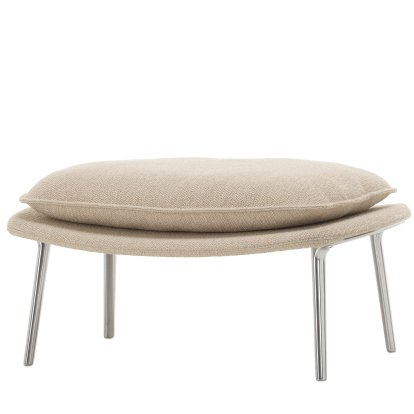 Slow Chair Ottoman, Base polished, Beige