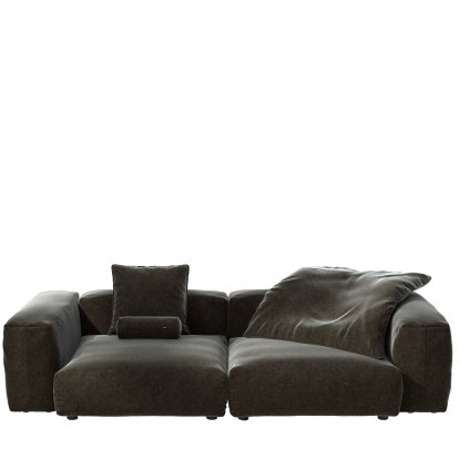 Vetsak Sofa Set 2, L, Suave - Anthracite, With cushions