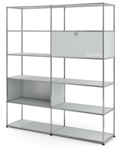 USM Haller Living Room Shelf L, USM matte silver