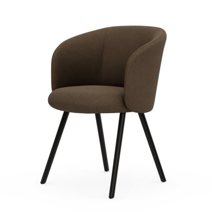 Mikado Armchair, Aluminium powder coated basic dark, Dumet, Sand melange, Glides for carpets