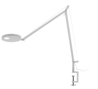 Demetra LED Table Lamp, White, Table clamp