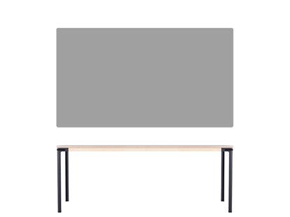 Seiltänzer Table, 75 x 190 x 90 cm, Linoleum grey, Black