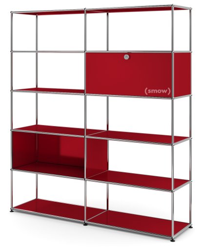 USM Haller Living Room Shelf L, USM ruby red