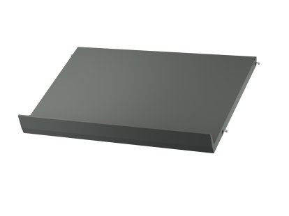 String System Magazine Shelf Wood, 58 x 30 cm, Dark grey lacquered