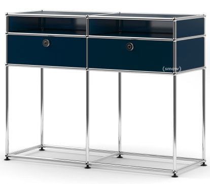 USM Haller Console Table, Steel blue RAL 5011