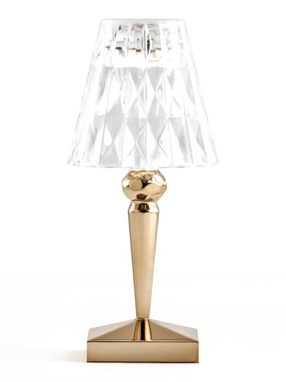 Battery Portable Lamp, Gold / crystal