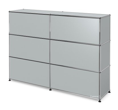 USM Haller Counter Type 1, USM matte silver, 150 cm (2 elements), 35 cm