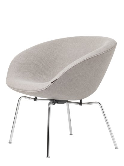 Pot Lounge Chair, Chrome, Capture, Capture 4101 - Light grey