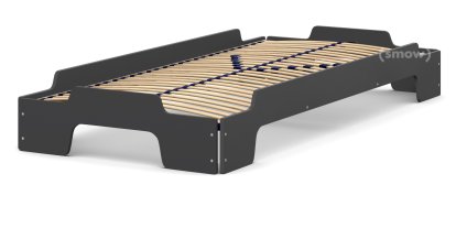 Rolf Heide Stacking Bed Comfort, Anthracite lacquered, Solid wood frame