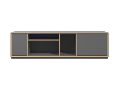 Vertiko Wide Lowboard, Version 2, CPL anthracite, With base