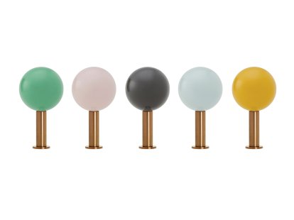 Dots Wall Hooks Set of 5, Colour mix 