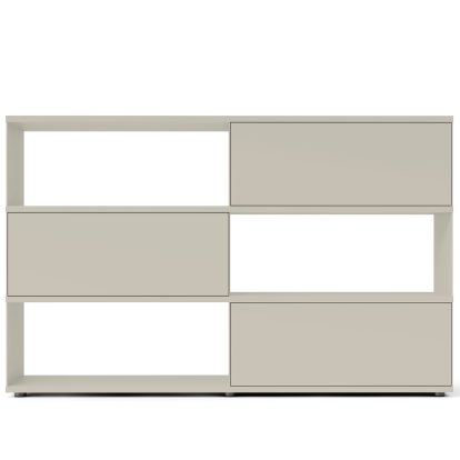 Flow Q Highboard, 200 cm, 126,7 cm (3 flaps), Silk