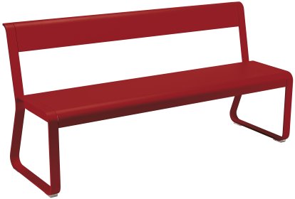 Bellevie Bench with Back, Chili