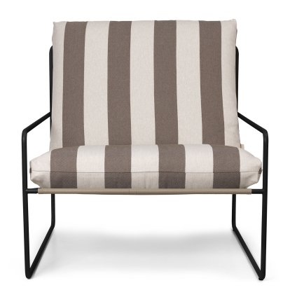 Desert Lounge Chair 1-Seater, Black / stripe