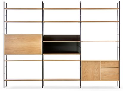 DHS10 Hirche Shelf, Black-Oak