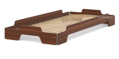 Rolf Heide Stacking Bed, 90 x 200, Walnut oiled, Rollable