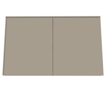 Aventa Sideboard with Doors, 120 cm, 3 Height grids, Melamine stone grey, Wall mounting