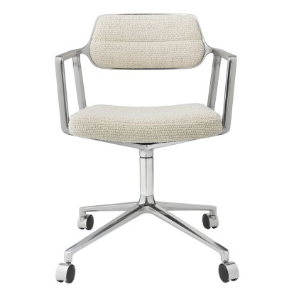 Swivel 453 Swivel Chair, Polished, Wheeled based, Viscose-wool mix, wavy