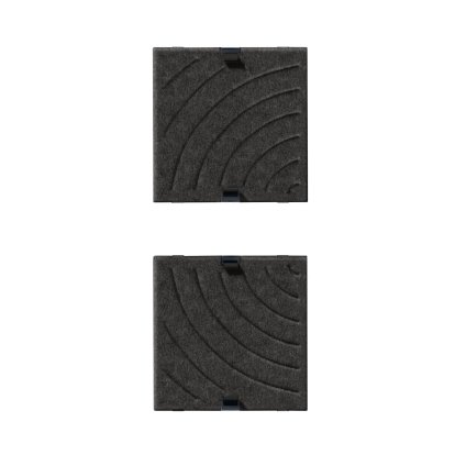 USM Soft Panel Mono for USM Haller Shelves, 35 cm x 35 cm, Dark grey, Curves