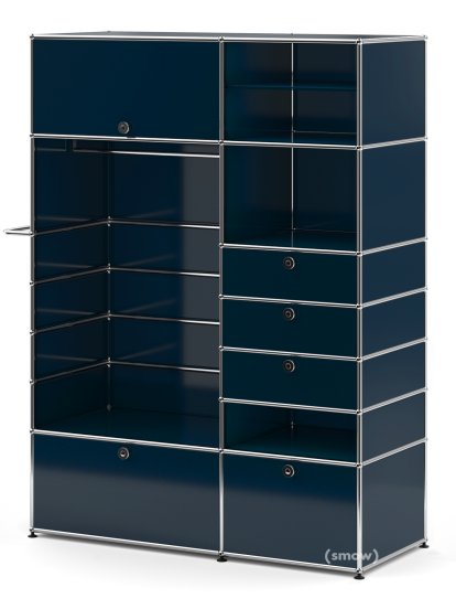 USM Haller Wardrobe Model 2, Steel blue RAL 5011