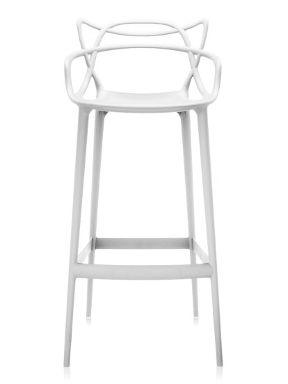 Masters Bar Stool, White, bar version: 75 cm