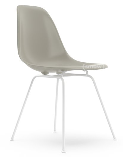 Eames Plastic Side Chair RE DSX, Pebble, Without upholstery, Without upholstery, Standard version - 43 cm, Coated white