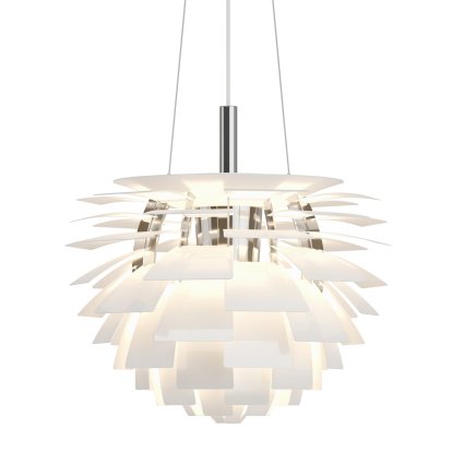 PH Artichoke Pendant Lamp, White / steel, Ø 48 cm