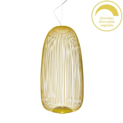Spokes Pendant Lamp, Ø32,5 cm, Golden yellow, Dimmable