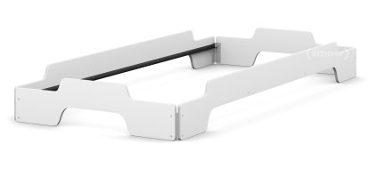 Rolf Heide Stacking Bed, 90 x 200, Pure white lacquered, Without slatted frame