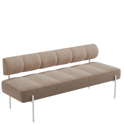 Daybe Dining Sofa, Brusvik 65 - light brown, White