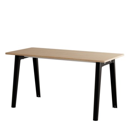 New Modern Desk, Metal/wood, 150 x 70 cm, Without storage module, Graphite black