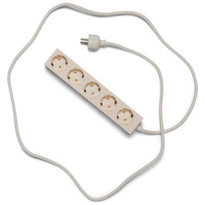 Power Bar / Power Beam Socket Strip, 5 sockets, Pearl, 5 m