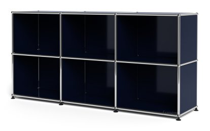 USM Haller Sideboard 50, Customisable, Steel blue RAL 5011, Open, Open