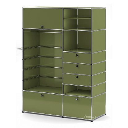 USM Haller Wardrobe Model 2, Olive green RAL 6003