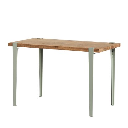 Tiptoe Dining Table Lobo, Reclaimed oak, Eucalyptus grey