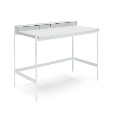 PS20 Secretary, W 100 x D 61 cm (PS20), Laminate white (RAL 9003), White (RAL 9003), With drawer insert