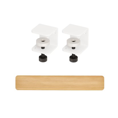 Tiptoe Wall Shelf, Solid Oak, Wall shelf 120 cm, Cloudy white