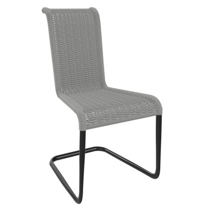 B20 Chair, Wickerwork II, Snow white, Black