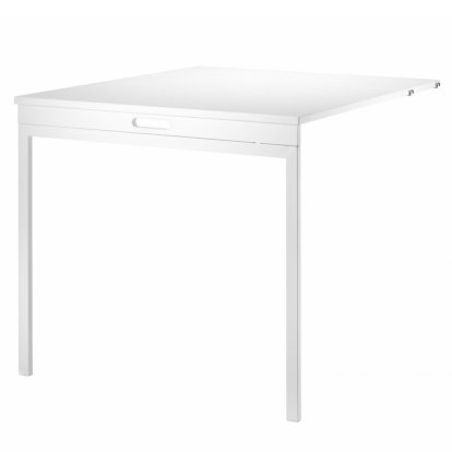 String System Folding Table, White / white