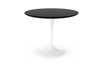 Saarinen Round Dining Table, 91 cm, White, Fenix black
